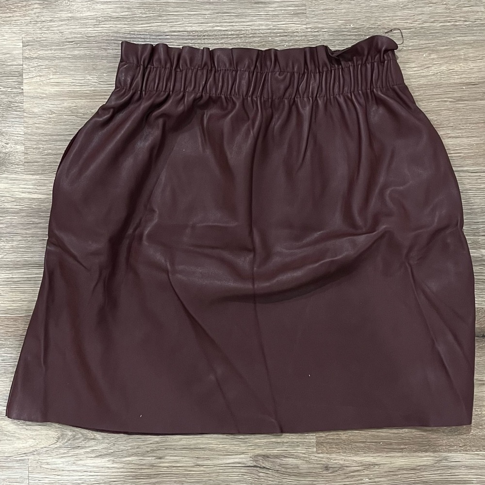 Zara Faux Leather Mini Skirt